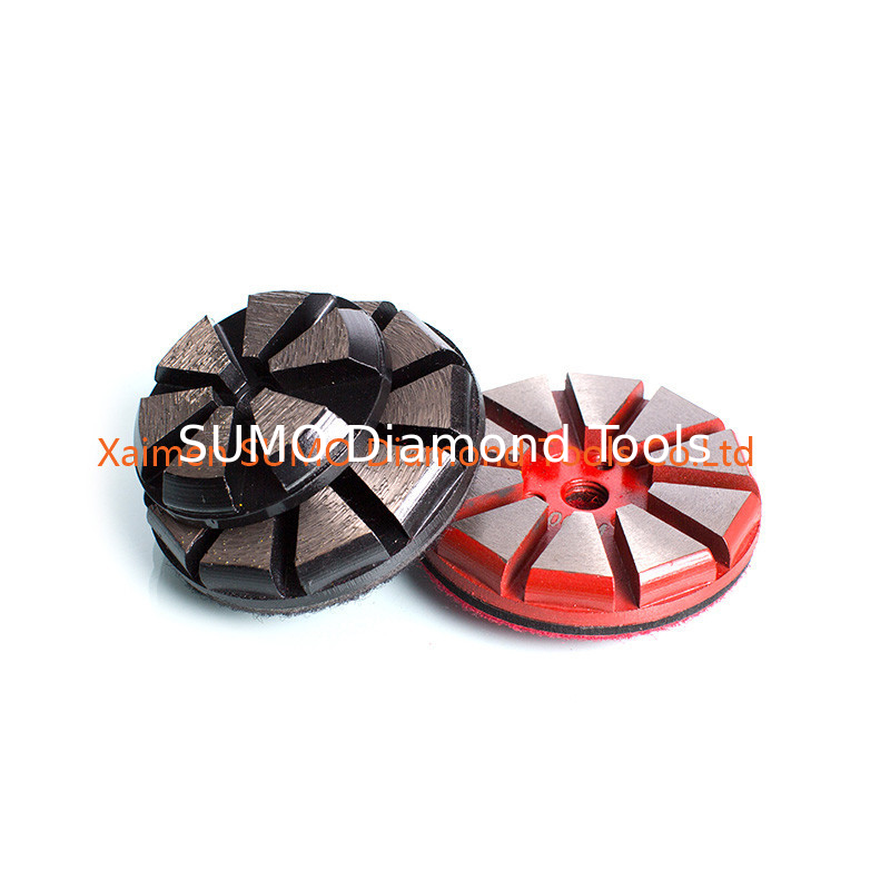 4 inch 10 Straight edge Segments Velcro Backed concrete grinding disc for Stonekor concrete grinder